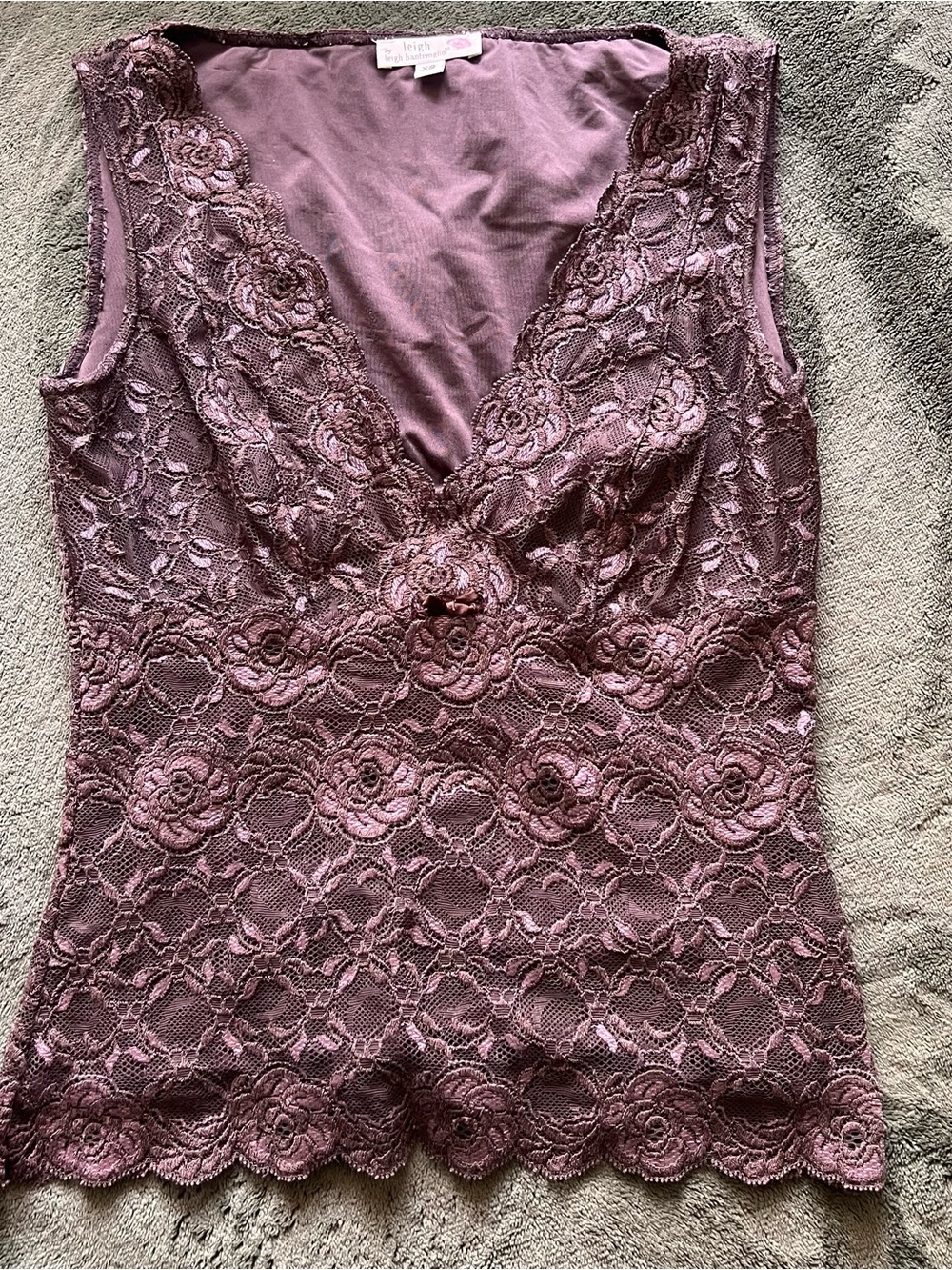 Y2K Leigh Bantivoglio Lace V-Neck Tank Top
